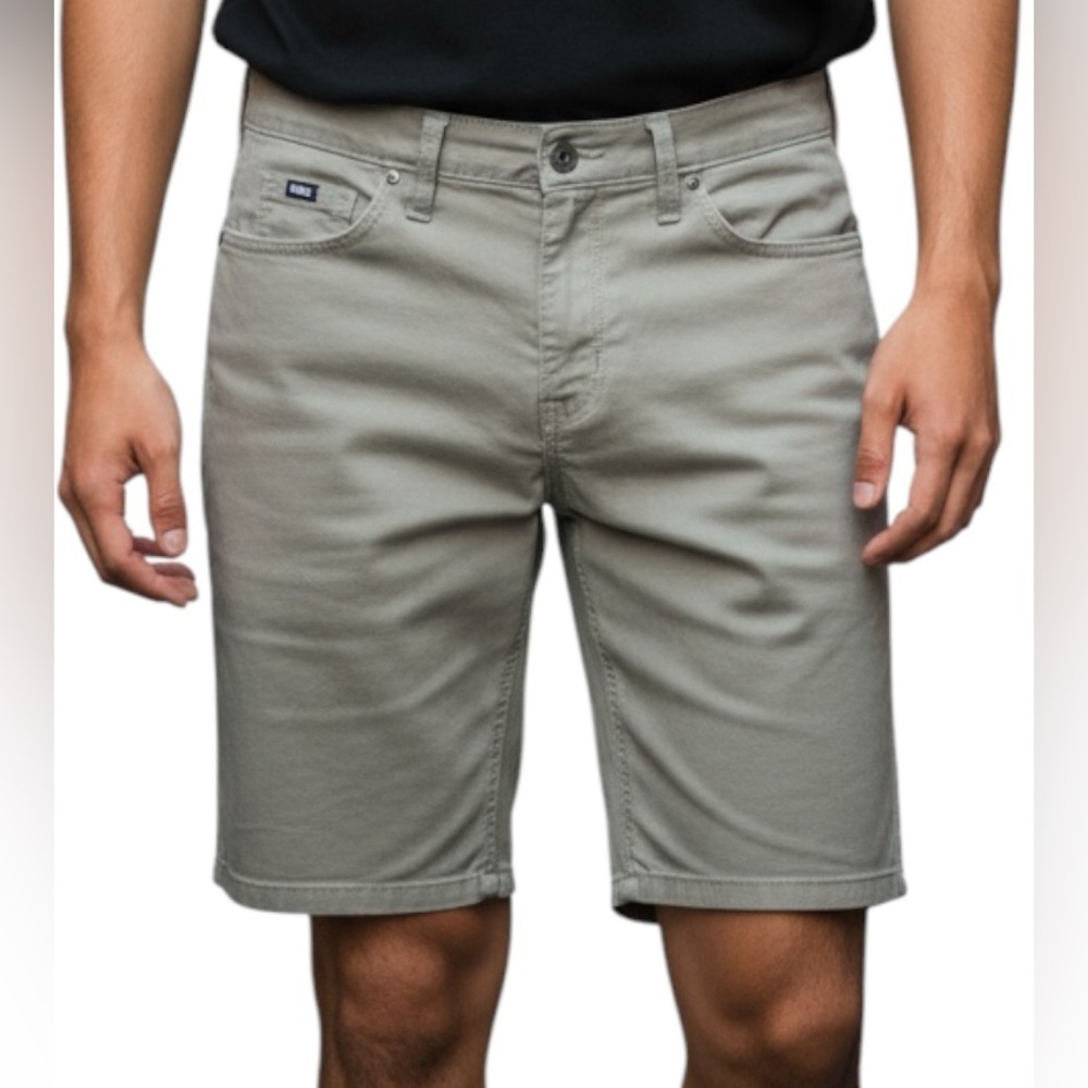 VANS men’s Gray Flat Front Shorts Casual Style skater short sz 28 unisex tomboy